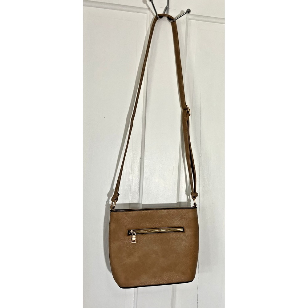 Crossbody Purse Shoulder Bag Animal Print Women's Small Brown Travel Gold Accent - Picture 3 of 9